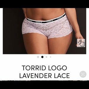 Lavender lace cheeky panties for Torrid. NWT size 4.